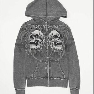 Affliction Skull Zip-Up
